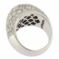 Bague dôme pavage diamants