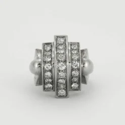 Bague Dôme Platine Diamants