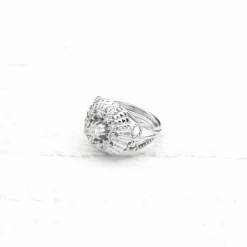 Bague Dôme Rétro Or blanc Diamant
