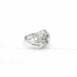 Bague Dôme Rétro Or blanc Diamant