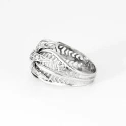 Bague Dôme Rétro Or Blanc et Diamants