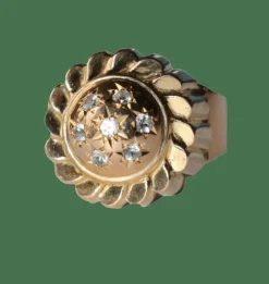 Bague dôme rétro or jaune