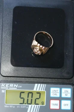 Bague dôme rétro or jaune