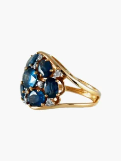 Bague Dôme Saphirs Diamants