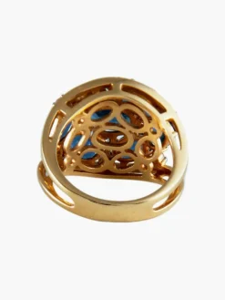 Bague Dôme Saphirs Diamants