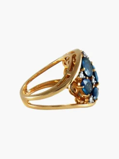 Bague Dôme Saphirs Diamants