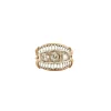 Bague dôme trilogie 2 Ors Diamants