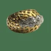 Bague dôme vannerie diamants