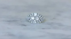 Bague Dome Art Déco Diamants