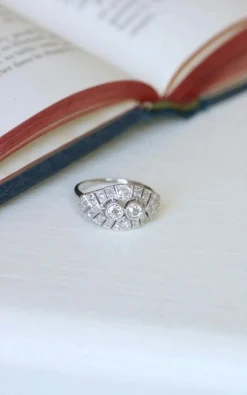 Bague Dome Art Déco Diamants