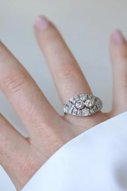 Bague Dome Art Déco Diamants
