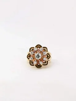Bague dome vintage diamants