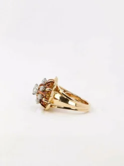Bague dome vintage diamants