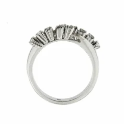 Bague double avec diamants