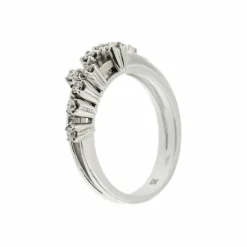 Bague double avec diamants