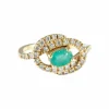Bague Double C Emeraude