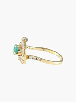 Bague Double C Emeraude