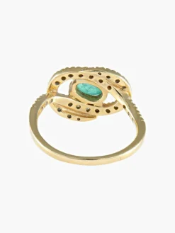 Bague Double C Emeraude