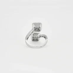 Bague Double carré Diamants