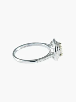 Bague double cercle diamants en or blanc