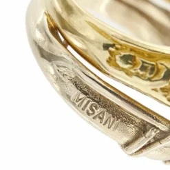 Bague double corail et diamant
