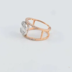 Bague Double corps Diamants baguettes