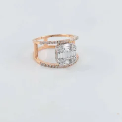 Bague Double corps Diamants baguettes