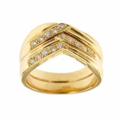 Bague double diamants