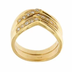 Bague double diamants