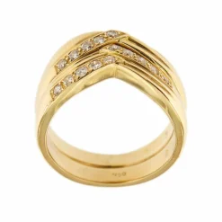 Bague double diamants