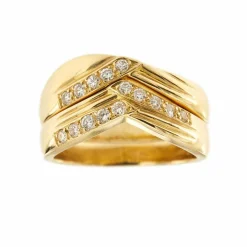 Bague double diamants