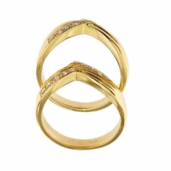 Bague double diamants