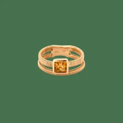 BAGUE DOUBLE JONC CITRINE