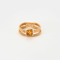 BAGUE DOUBLE JONC CITRINE