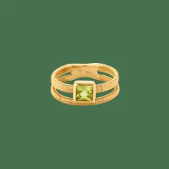 BAGUE DOUBLE JONC PERIDOT
