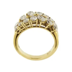 Bague double ligne diamants