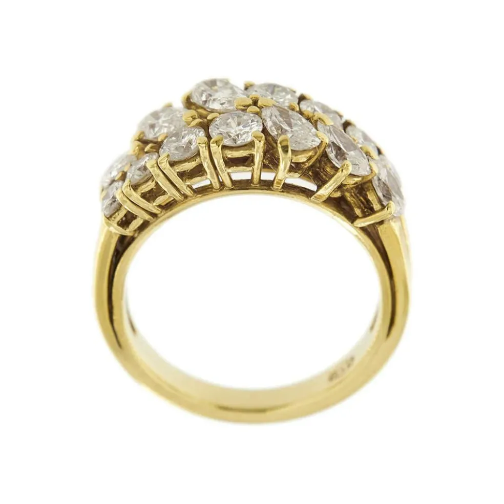 Bague double ligne diamants