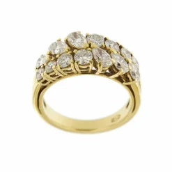 Bague double ligne diamants
