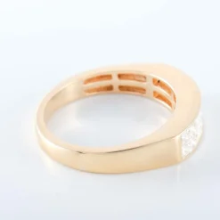 Bague Double ligne Diamants Princesse