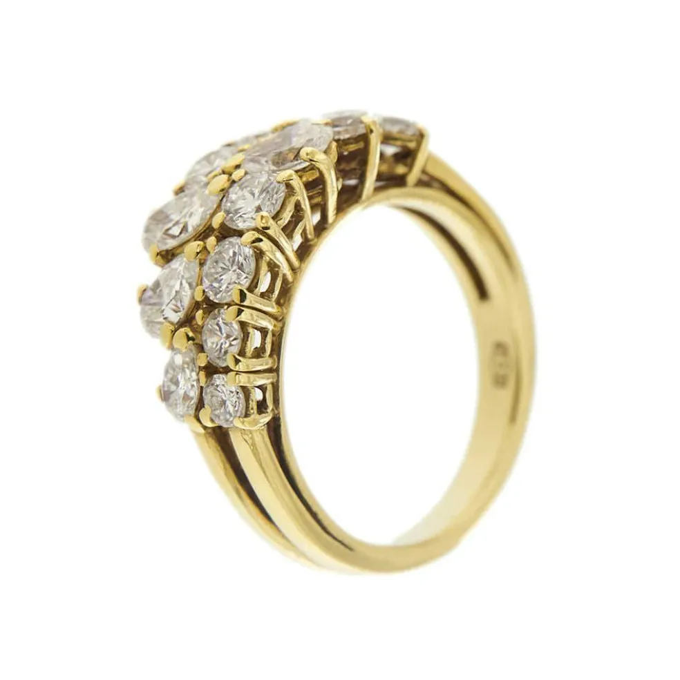 Bague double ligne diamants