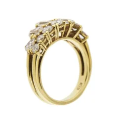 Bague double ligne diamants