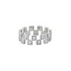 Bague double rang Diamants