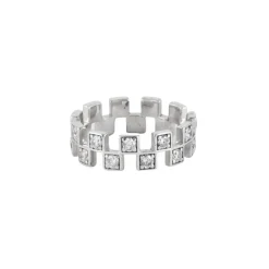 Bague double rang Diamants