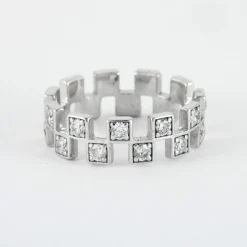 Bague double rang Diamants