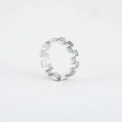 Bague double rang Diamants