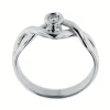 Bague double vague diamant 0,08 ct