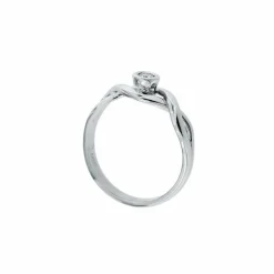 Bague double vague diamant 0,08 ct