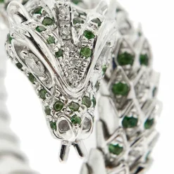 Bague dragon avec émeraudes et diamants
