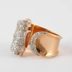 Bague Drapée Diamants