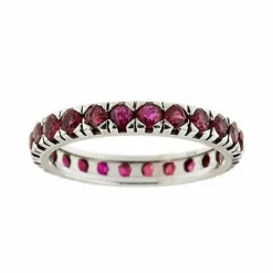 Bague d'éternité avec rubis